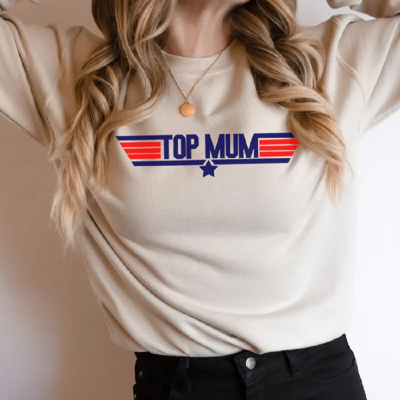 Top Mum Classic Sweatshirt Hoodie with High Neck Warm Protective