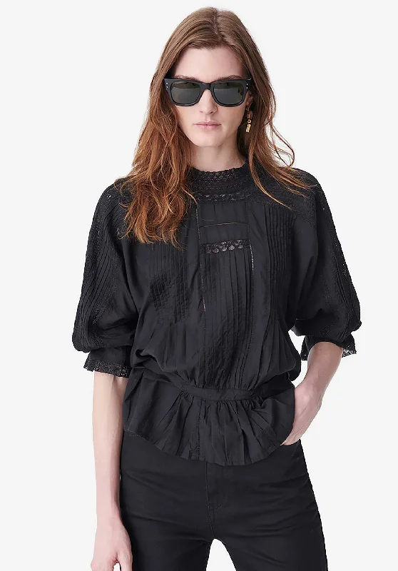 Blouse Viva 2hva27-v09011 Black Elegant Embroidery Blouse