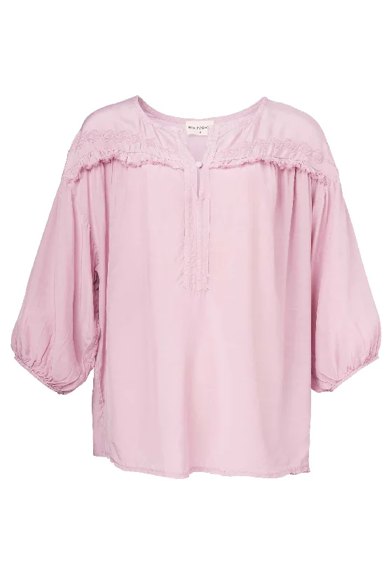 Blouse 100174 Light-Purple Sleeveless Chiffon Blouse