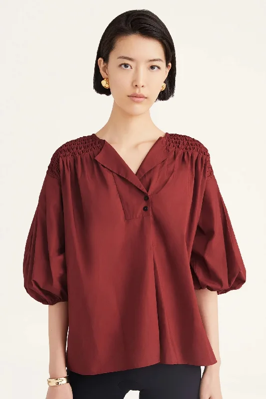 Blouse 152e59po Dalen Terracotta Floral Chiffon Blouse
