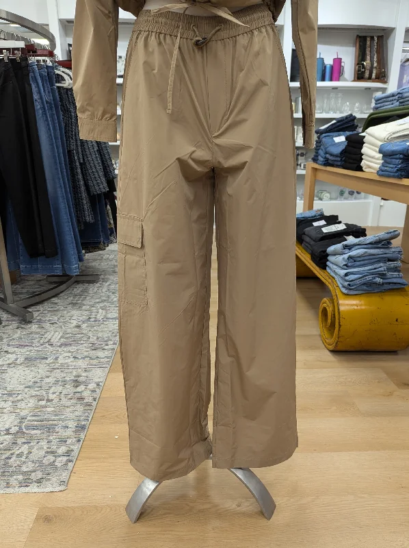 Nylon Cargo Pant Slim Fit Casual Pants