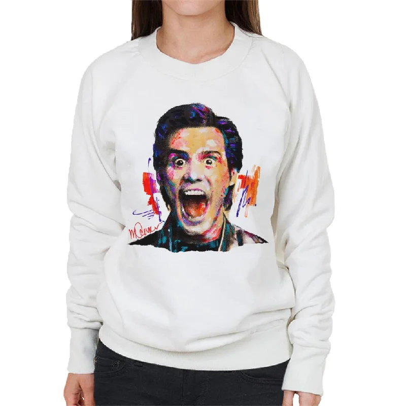 Sidney Maurer Original Portrait Of Jim Carrey Women's Sweatshirt Hoodie with Hem Drawcord Adjustable Customizable