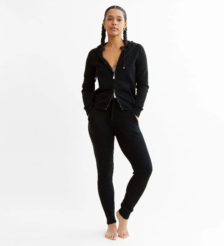 The Ribbed Cashmere Pants Stretch Fit Pants