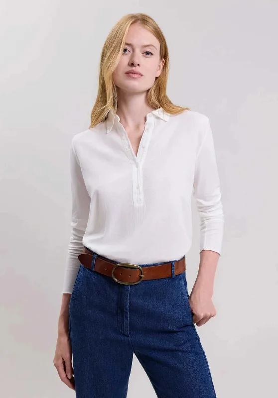 Blouse Talbin Bcth501 White Elegant Silk Blouse