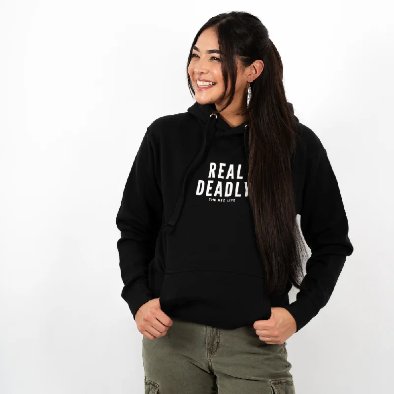 Real Deadly Hoodie Hoodie with Rolled Sleeves Casual Relaxed