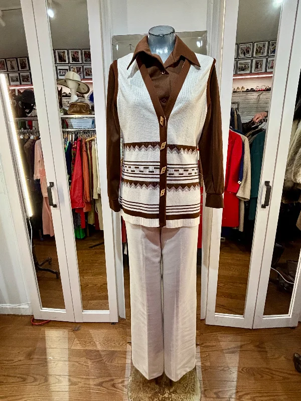 70’s 3 Piece Pants Set By Forever Young Formal Wide-Leg Pants