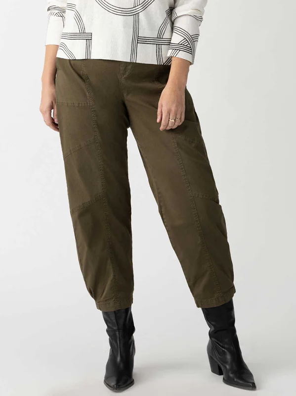 Sahara Tapered Standard Rise Pant Burnt Olive Inclusive Collection Comfortable Pleated Pants