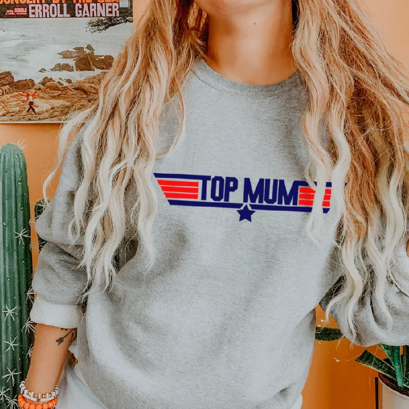 Top Mum Classic Sweatshirt Hoodie with Zipper Versatile Modern