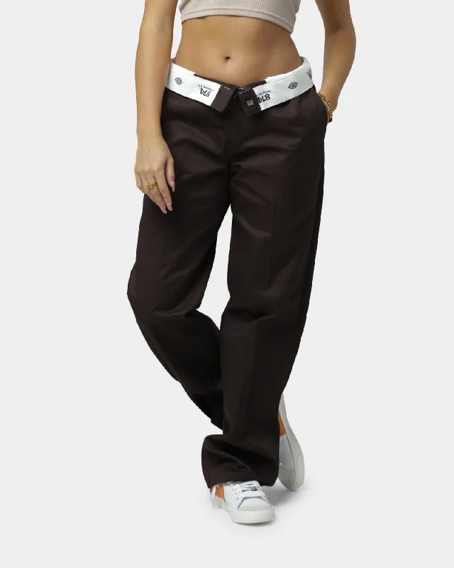 Dickies Original 874 Work Pants Dark Brown Relaxed Fit Trousers
