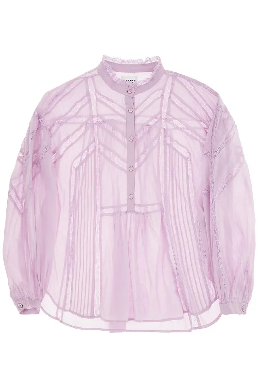 cotton gelma blouse for HT0486FA B3J06E LILAC Silky Draped Blouse