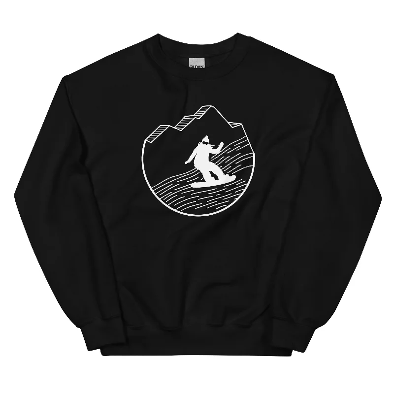 Snowboarding - (15) - Sweatshirt (Unisex) Hoodie with Hem Detail Decorative Unique