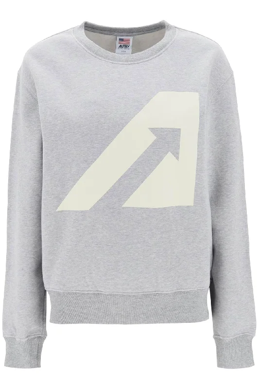 Icon Crew-neck Sweatshirt  - Grigio Hoodie with Earth Tones Natural Calm