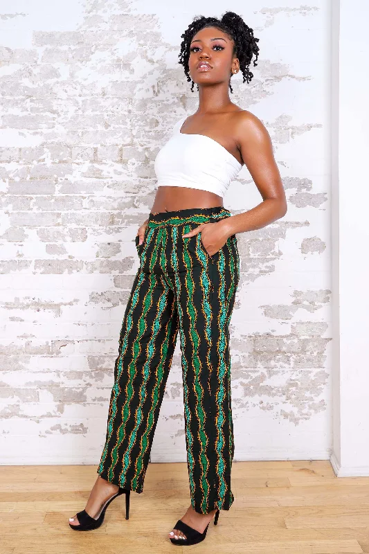 AYIBA AFRICAN PRINT WOMEN'S PANT Chic Wool Trousers