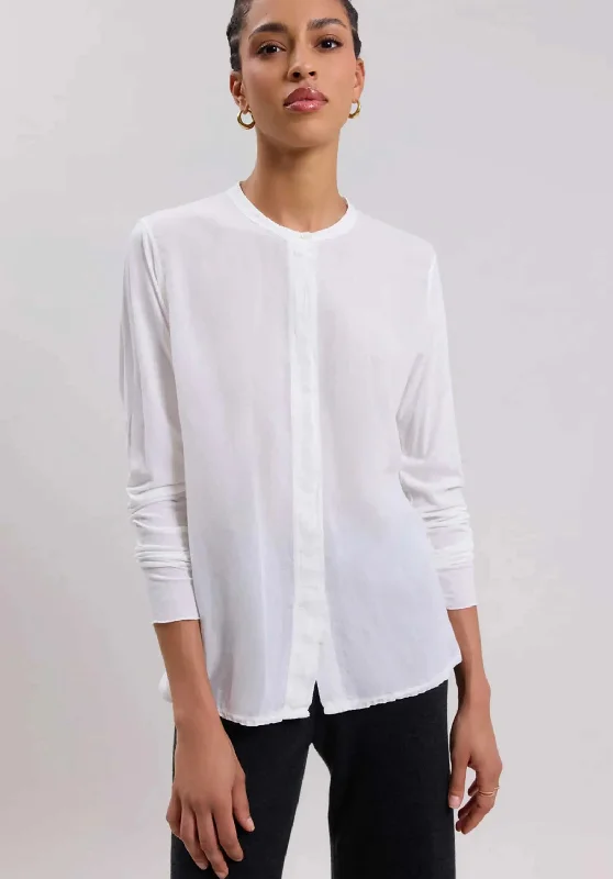 Blouse Talva Bctc501 White Semi-Sheer Blouse