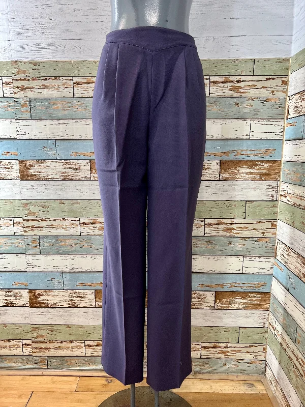 80’s Purple Plum Style Bottom Pants Stylish Slim Trousers