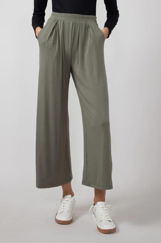 Wide Leg Lounge Pants for Women in Vintage Olive | P70206A-VINTAGEOLIVE Chic Black Leggings