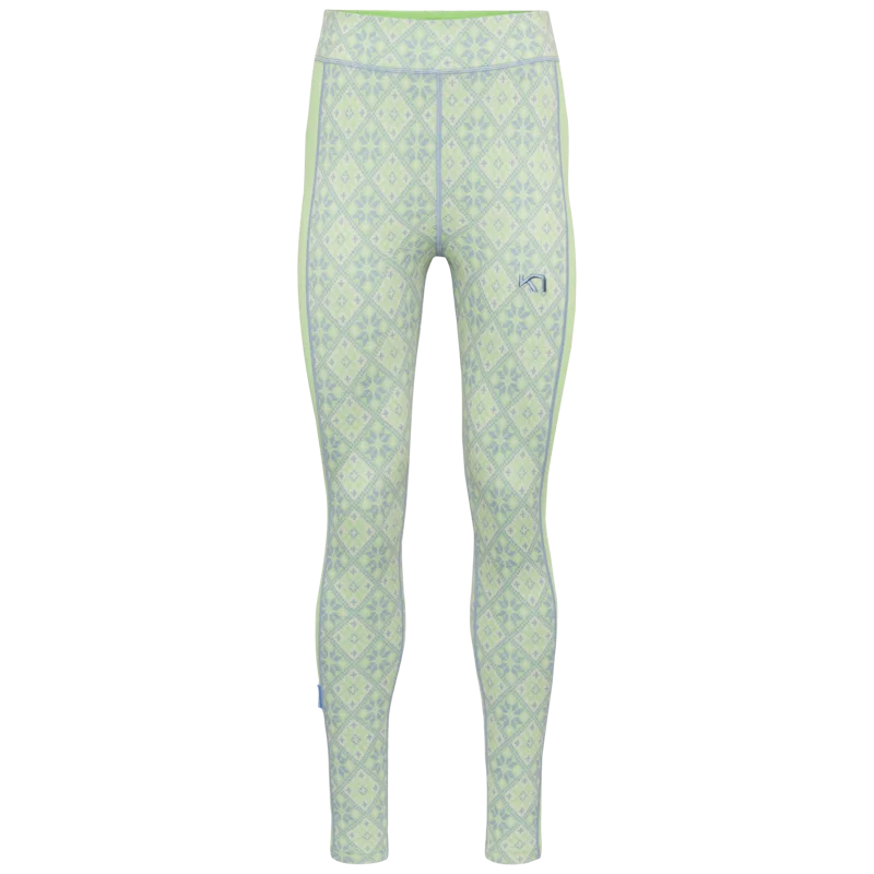 Women's Rose High Waisted Baselayer Pants Elegant Wool Trousers