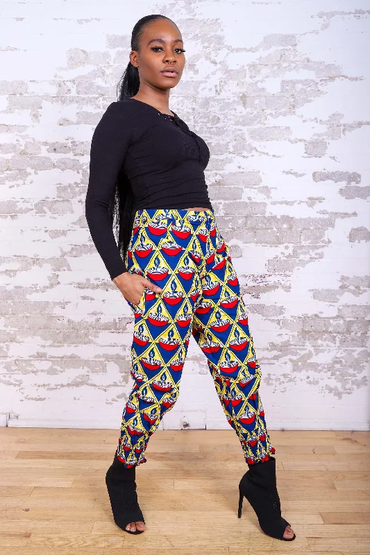 ESSE AFRICAN PRINT WOMEN'S PANT Soft Stretch Trousers
