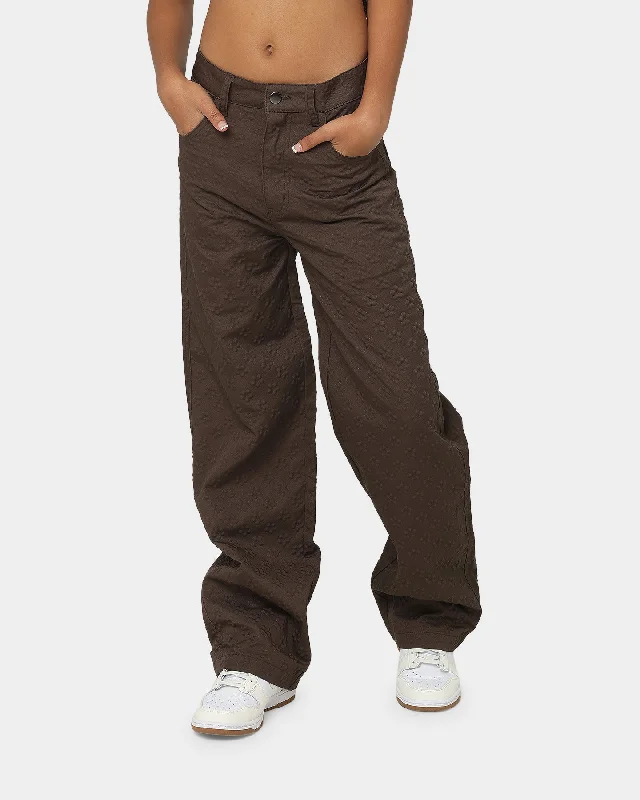 EN ES Women's Desire Pants Brown Classic Straight-Leg Pants