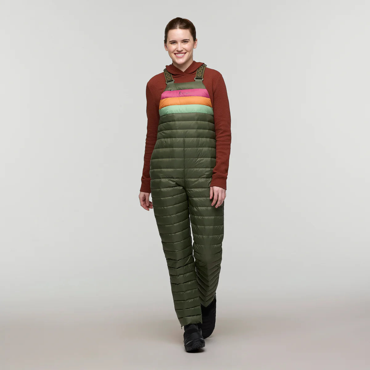 Women's Fuego Down Overall Pants Comfy Zip-Up Pants