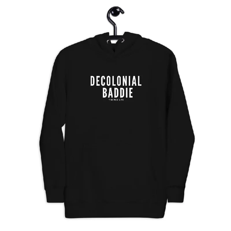 Decolonial Baddie Hoodie Hoodie with Snap Buttons Easy Quick