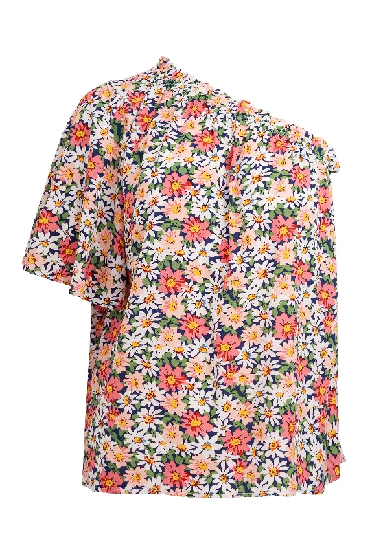 Blouse Fanta Top Pink-White-Floral Boho Chic Blouse