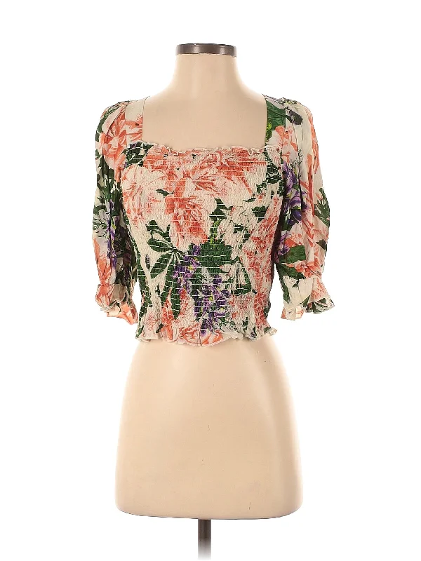 3/4 Sleeve Blouse Chic Square Blouse