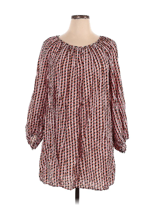 3/4 Sleeve Blouse Feminine Tie Blouse