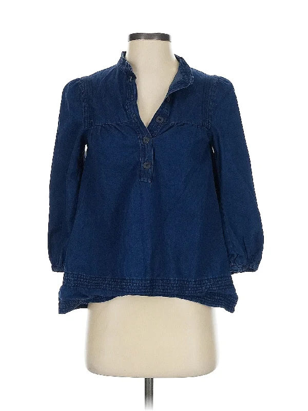 3/4 Sleeve Blouse Chic Sleeveless Blouse