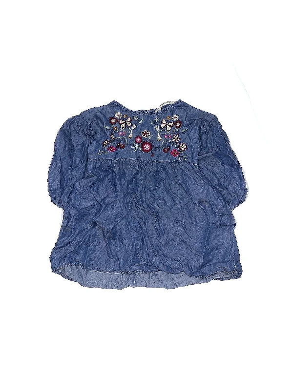 3/4 Sleeve Blouse Ruffled Neck Blouse
