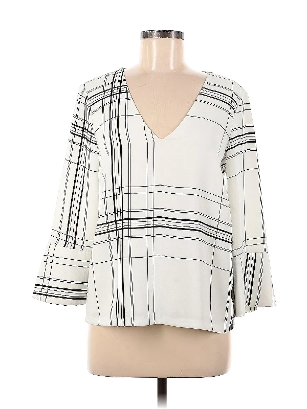 3/4 Sleeve Blouse Lightweight Chiffon Blouse
