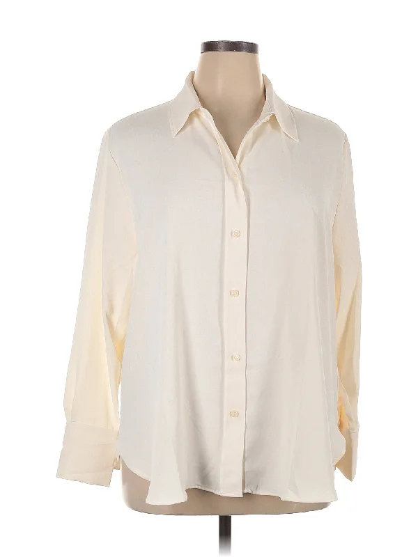 3/4 Sleeve Blouse Satin Drape Blouse