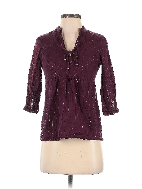 3/4 Sleeve Blouse Floral Chiffon Blouse