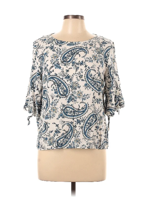 3/4 Sleeve Blouse Sweetheart Neck Blouse