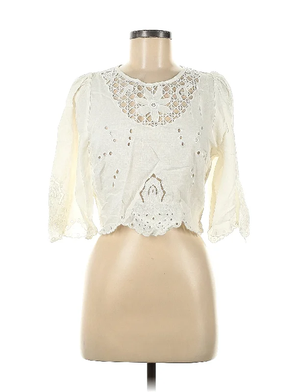 3/4 Sleeve Blouse Floral Chiffon Blouse
