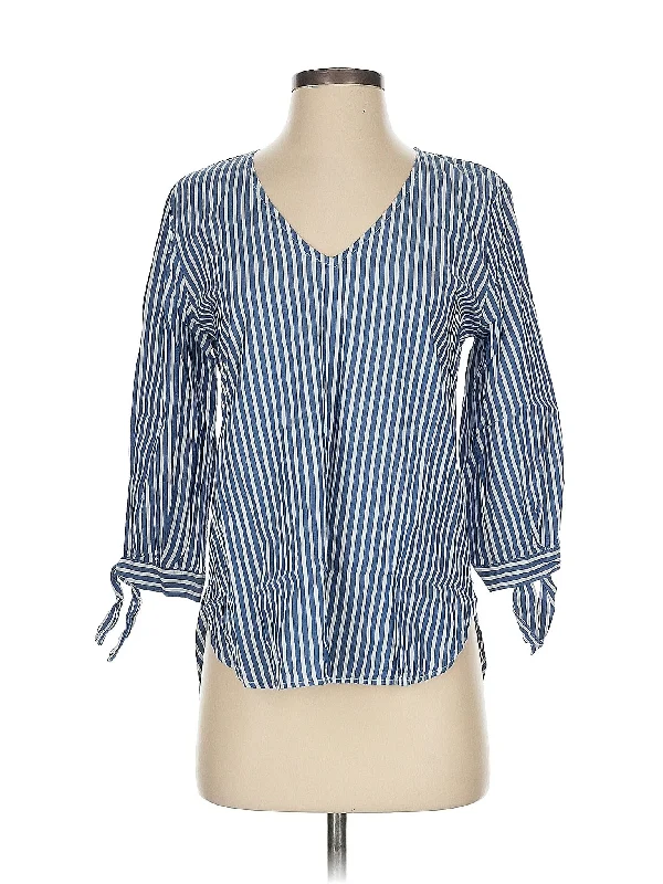 3/4 Sleeve Blouse Asymmetric Hem Blouse