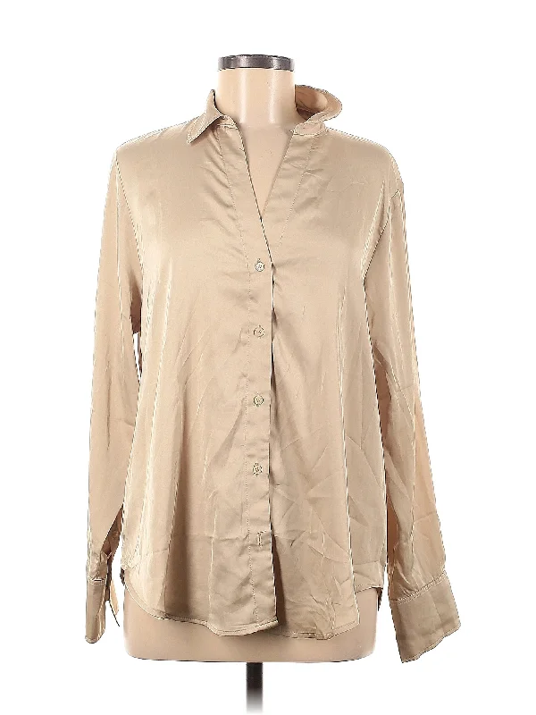 Long Sleeve Blouse Wrap Front Blouse