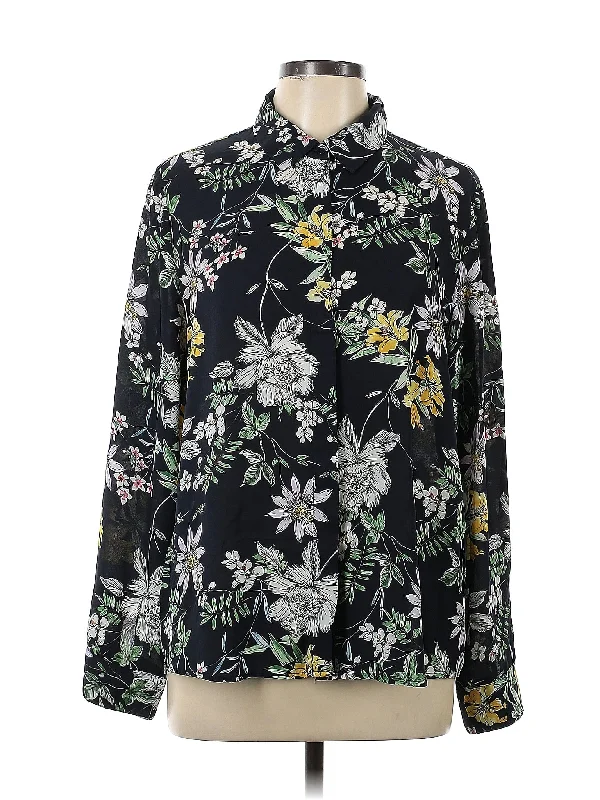 Long Sleeve Blouse Semi-Sheer Blouse