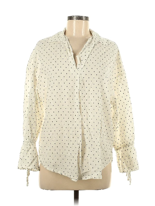 Long Sleeve Blouse Oversized Silk Blouse