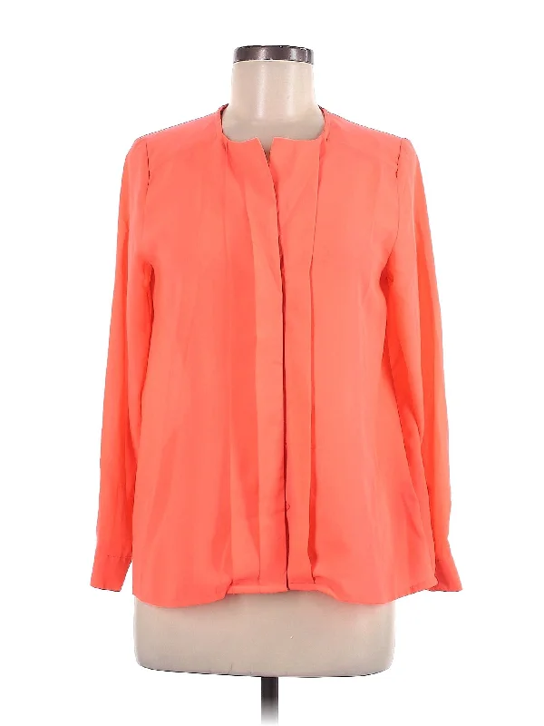 Long Sleeve Blouse Drape Neck Blouse