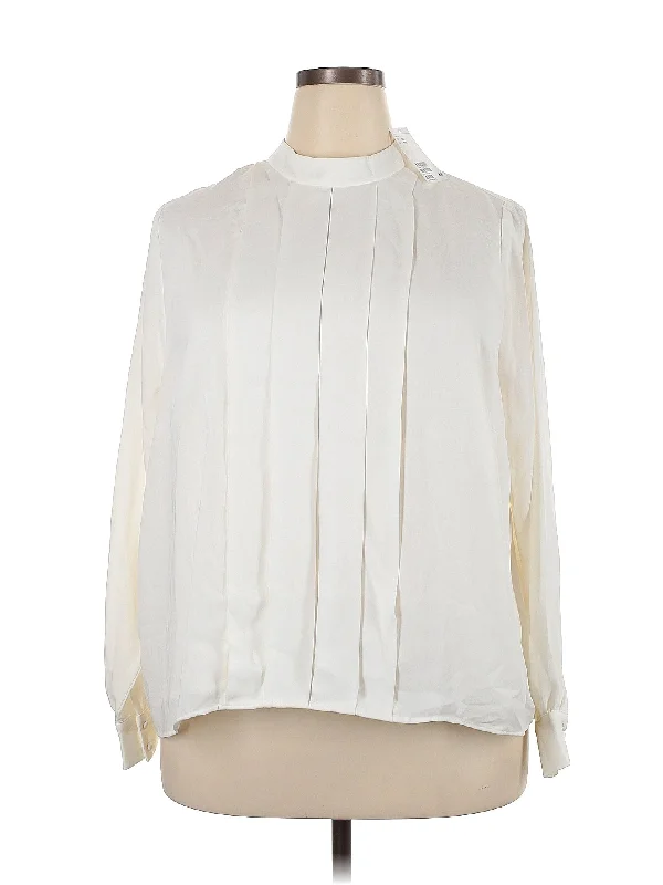 Long Sleeve Blouse Casual Relaxed Fit Blouse