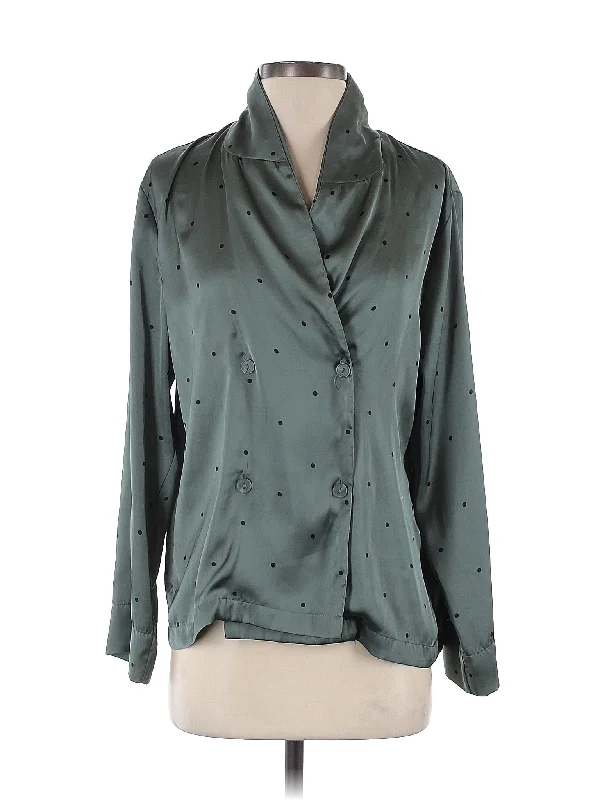 Long Sleeve Blouse Elegant Peplum Blouse