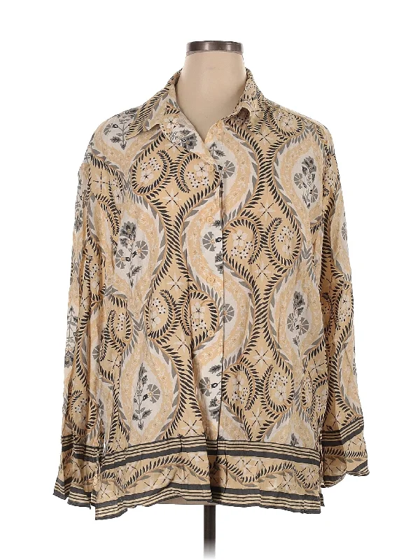 Long Sleeve Blouse Casual Relaxed Fit Blouse