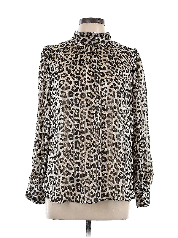 Long Sleeve Blouse Subtle Shimmer Blouse