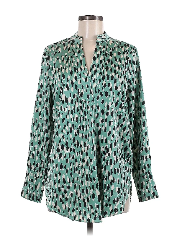 Long Sleeve Blouse Ruffled Neck Blouse