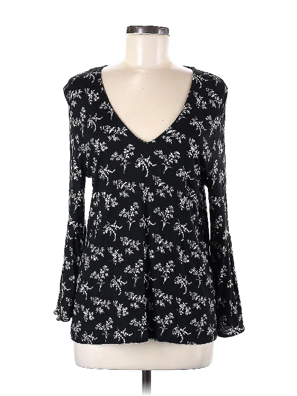 Long Sleeve Blouse Frilled Cuff Blouse