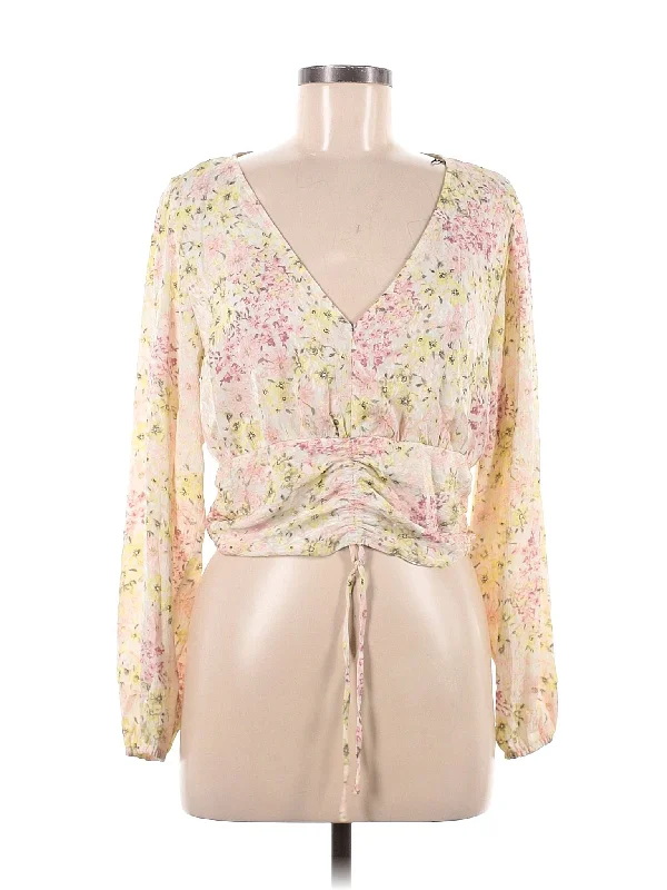 Long Sleeve Blouse Lightweight Chiffon Blouse