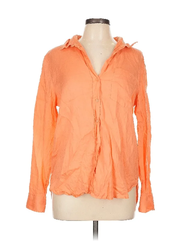 Long Sleeve Blouse Casual Button Blouse