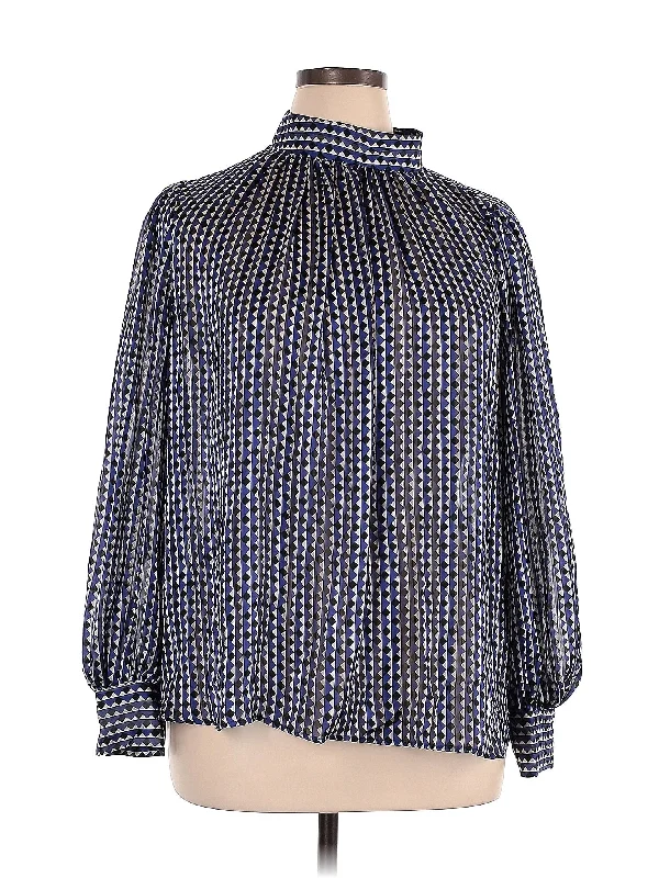 Long Sleeve Blouse Casual Stripe Blouse