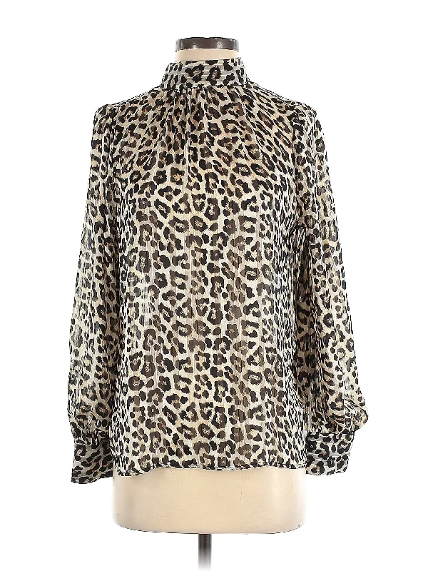 Long Sleeve Blouse Mandarin Collar Blouse